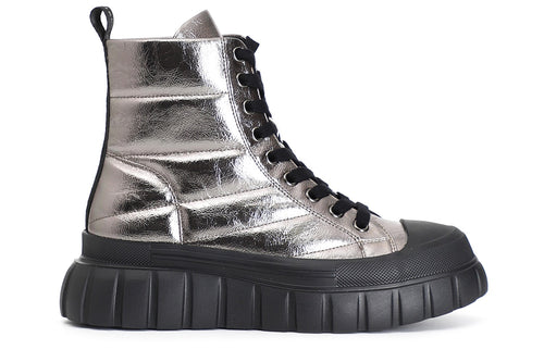 TRONCHETTO ALLACCIATO IN SIMILPELLE TRAPUNTATO CON IMBOTTITURA