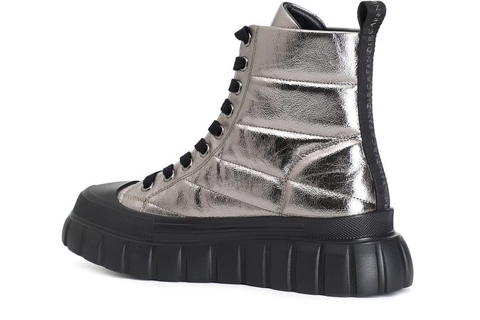 TRONCHETTO ALLACCIATO IN SIMILPELLE TRAPUNTATO CON IMBOTTITURA