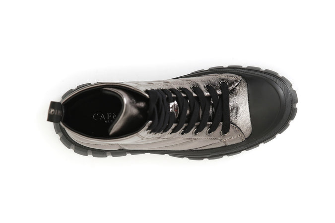 TRONCHETTO ALLACCIATO IN SIMILPELLE TRAPUNTATO CON IMBOTTITURA