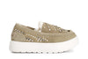 MOCASSINO IN PELLE SCAMOSCIATA CON STRASS BORCHIE E INFILATURE