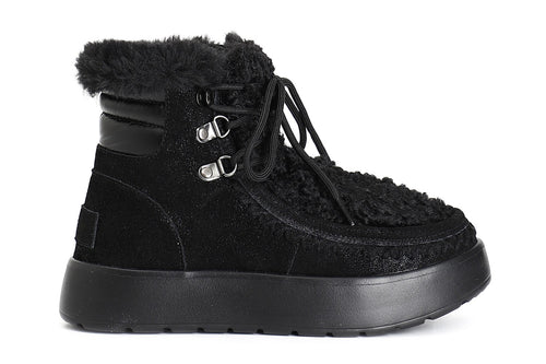 TRONCHETTO CON BORDO MOCASSINO ALLACCIATO