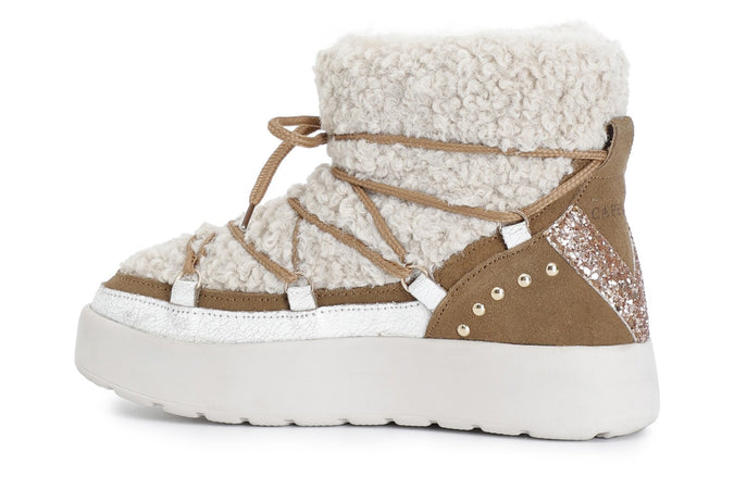 TRONCHETTO ALLACCIATO IN SHEARLING SINTETICO