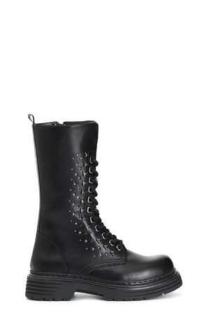 STIVALETTO ALLACCIATO IN SIMILPELLE CONACCESSORI