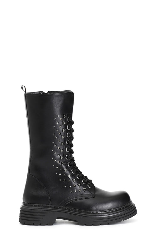 STIVALETTO ALLACCIATO IN SIMILPELLE CONACCESSORI