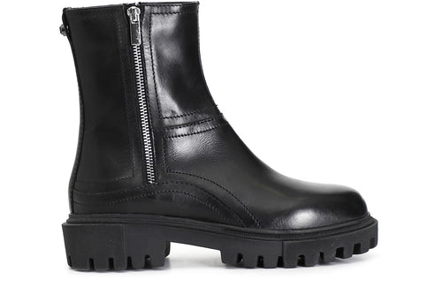 TRONCHETTO IN PELLE CON CERNIERA METALLO