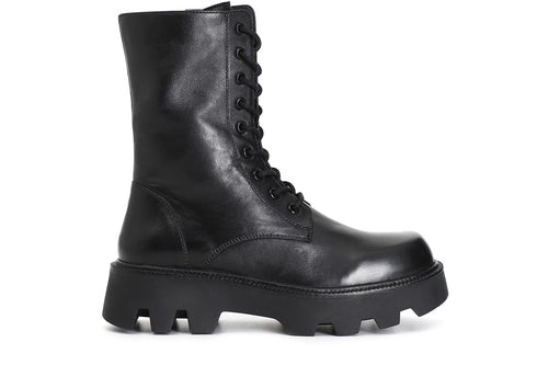 TRONCHETTO ALLACCIATO IN PELLE