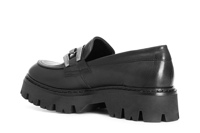 MOCASSINO IN PELLE CON MORSETTO