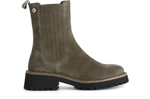 TRONCHETTO IN PELLE SCAMOSCIATA CON ELASTICO