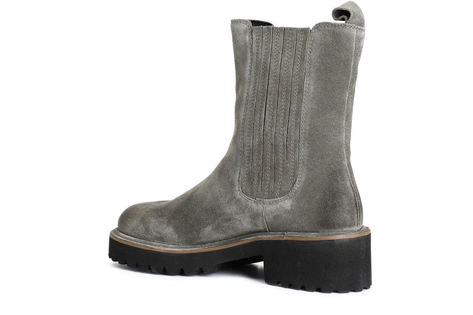 TRONCHETTO IN PELLE SCAMOSCIATA CON ELASTICO