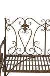 Biscottini Divanetto panchina Liberty in ferro finitura bronzata