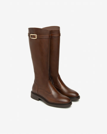 Nero Giardini stivali donna in pelle beige I514714D412