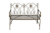 Biscottini Divanetto panchina Liberty in ferro finitura bronzata