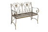 Biscottini Divanetto panchina Liberty in ferro finitura bronzata
