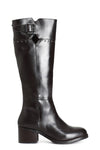STIVALE IN PELLE CON FIBBIA E BORCHIE