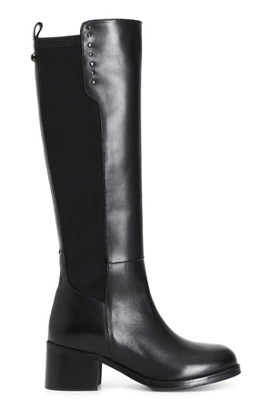 STIVALE IN PELLE E STRETCH