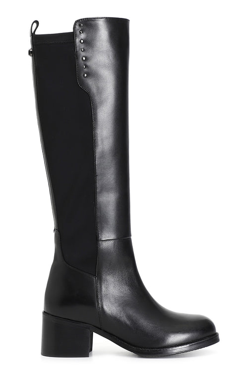 STIVALE IN PELLE E STRETCH