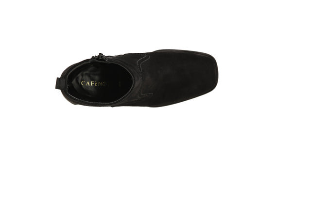 TRONCHETTO IN PELLE SCAMOSCIATA CON CUCITURA ORNAMENTALE