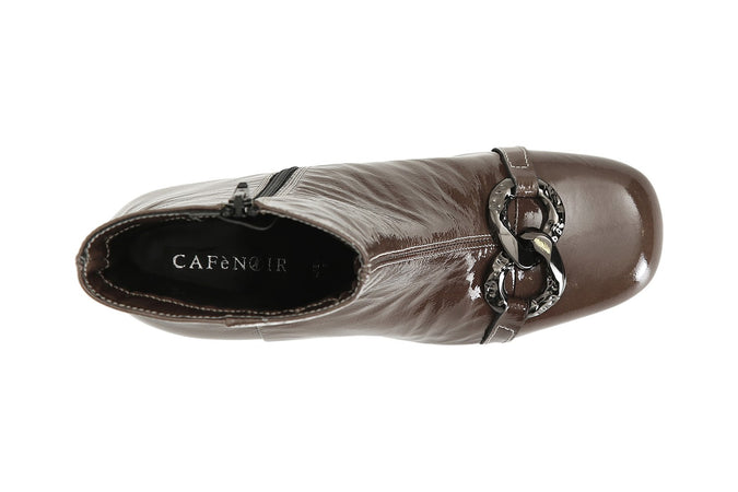 TRONCHETTO IN VERNICE CON MORSETTO