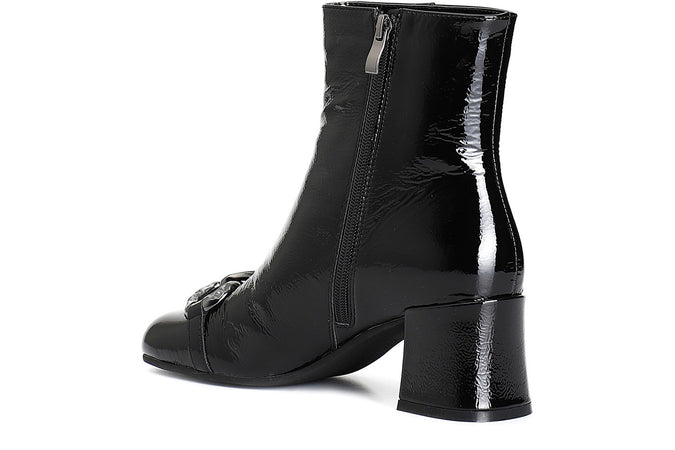 TRONCHETTO IN VERNICE CON MORSETTO