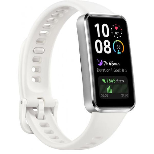 Huawei Band 10 AMOLED Braccialetto per rilevamento di attivit 3,73 cm [1.47] Bianco (Huawei Band 10 White Strap)