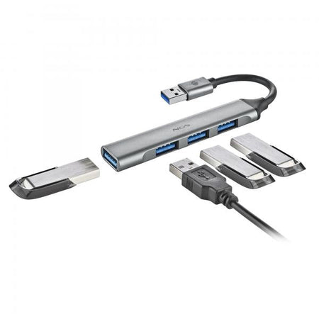 NGS MINI HUB 4 PORTE USB, 1 x USB 3.2 GEN1 E 3 x USB 2.0, PC E MAC