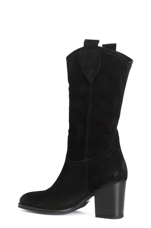 STIVALE 3/4 IN PELLE SCAMOSCIATA
