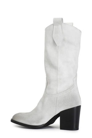 STIVALE 3/4 IN PELLE SCAMOSCIATA