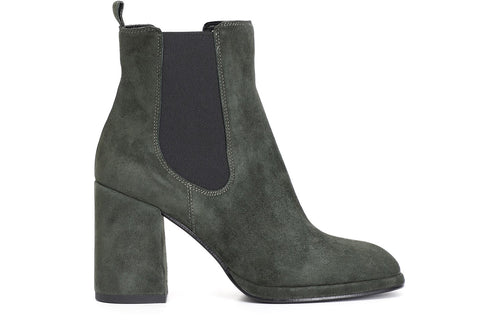 TRONCHETTO CON ELASTICO IN PELLE SCAMOSCIATA