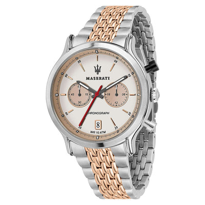 Orologio MASERATI uomo Legend cronografo acciaio / oro rosa
