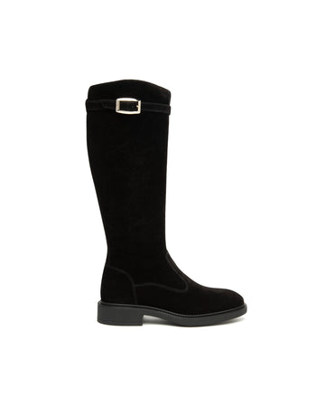 Nero Giardini stivali donna in pelle scamosciata nero I514715D100