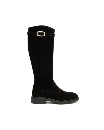 Nero Giardini stivali donna in pelle scamosciata nero I514715D100