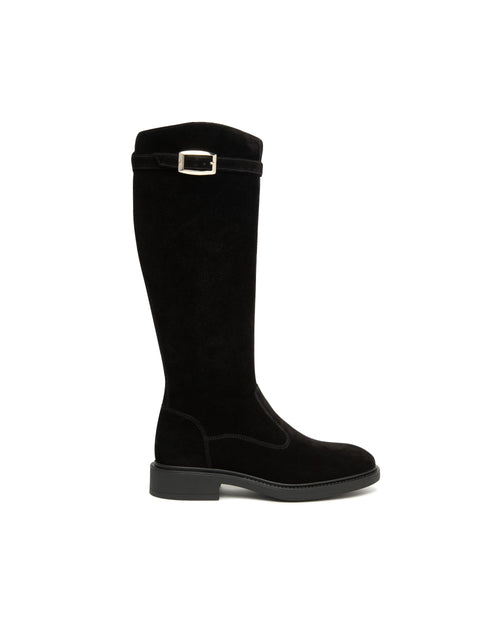 Nero Giardini stivali donna in pelle scamosciata nero I514715D100