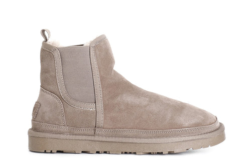 TRONCHETTO IN PELLE SCAMOSCIATA CON ELASTICO