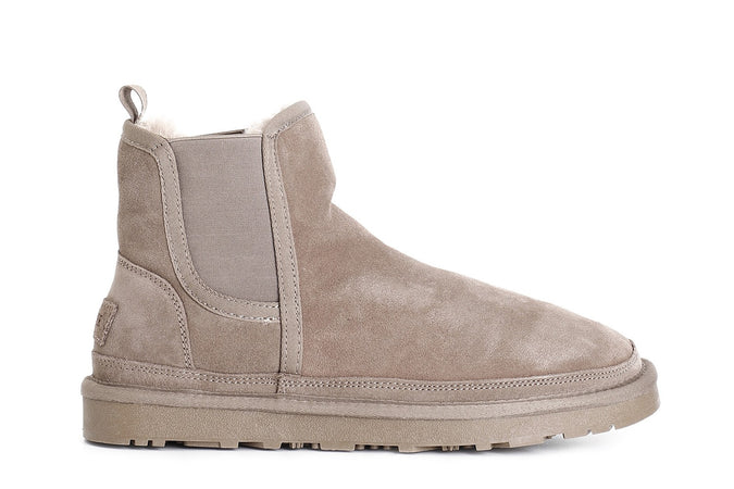 TRONCHETTO IN PELLE SCAMOSCIATA CON ELASTICO