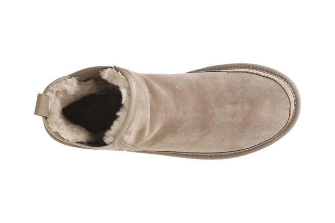 TRONCHETTO IN PELLE SCAMOSCIATA CON ELASTICO