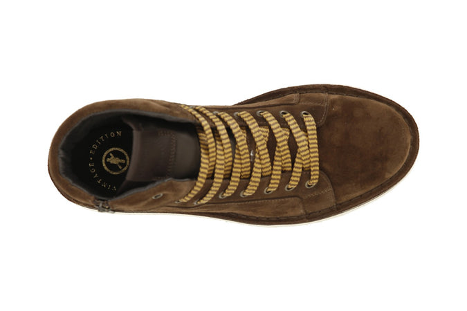 TRONCHETTO IN PELLE SCAMOSCIATA ALLACIATO CON ZIP A DECORO