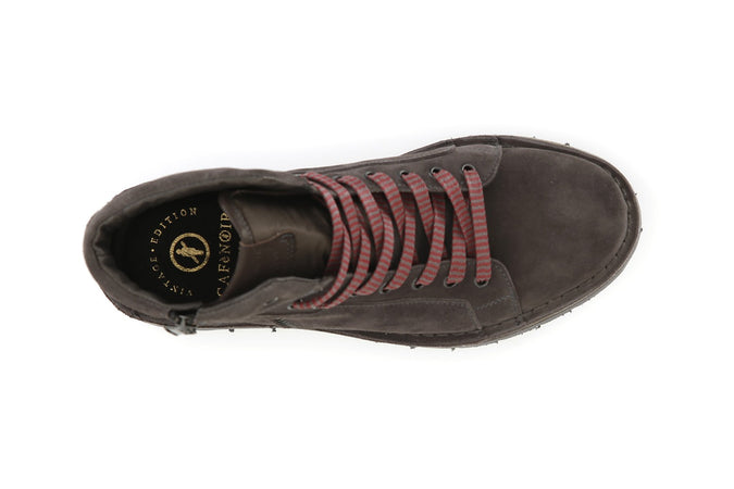 TRONCHETTO IN PELLE SCAMOSCIATA ALLACIATO CON ZIP A DECORO