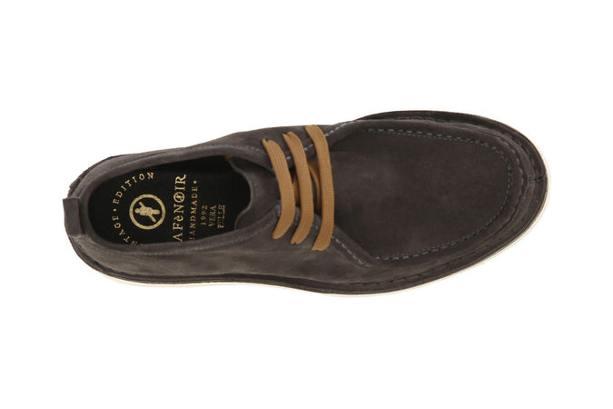 SCARPA POLACCO ALLACCIATA IN PELLE SCAMOSCIATA CON BORDO VASCHETTA