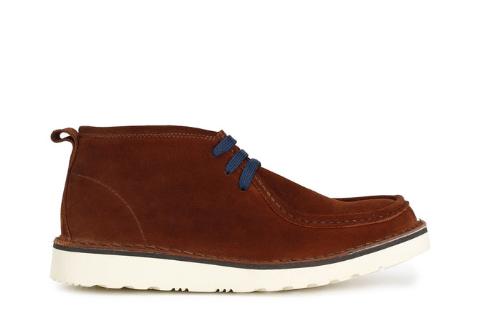 SCARPA POLACCO ALLACCIATA IN PELLE SCAMOSCIATA CON BORDO VASCHETTA