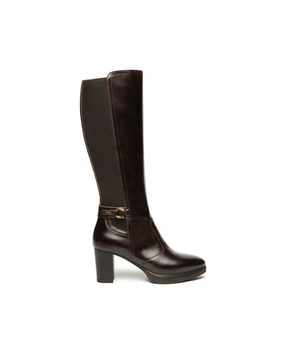 Nero Giardini stivali donna in pelle t.moro I514601D300