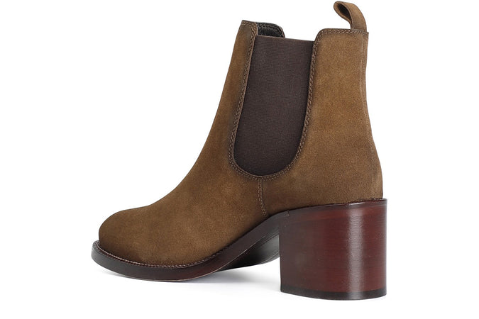 TRONCHETTO IN PELLE SCAMOSCIATA CON ELASTICI