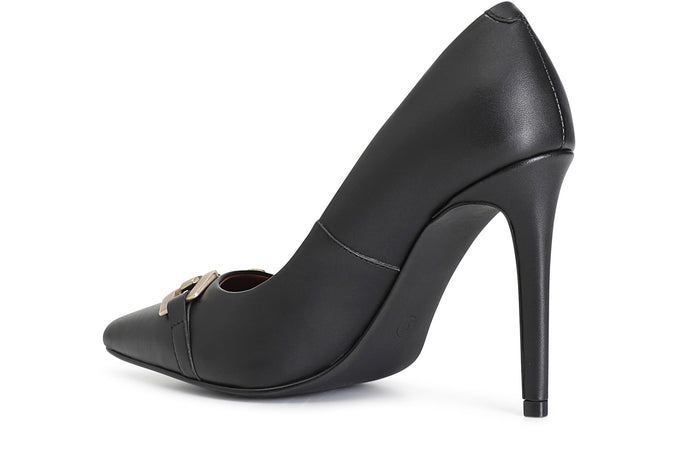 DECOLLETE' IN PELLE CON ACCESSORIO