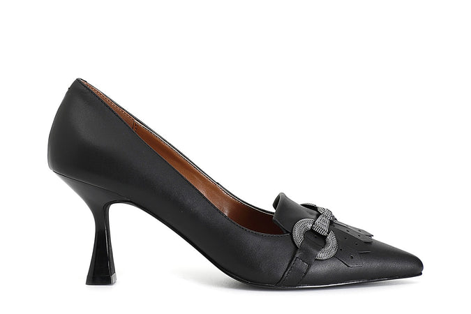 DECOLLETE IN PELLE CON MORSETTO