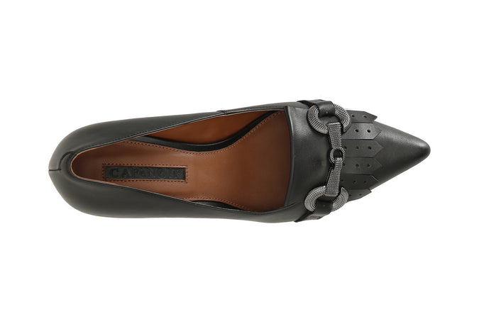 DECOLLETE IN PELLE CON MORSETTO