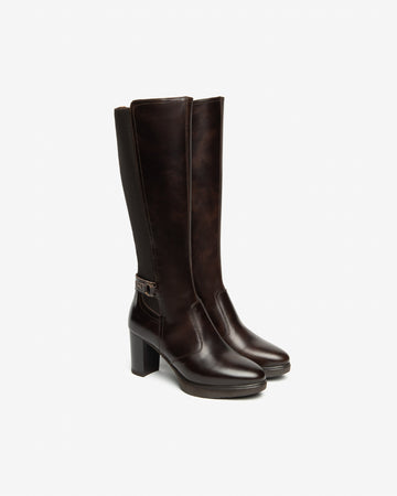 Nero Giardini stivali donna in pelle t.moro I514601D300