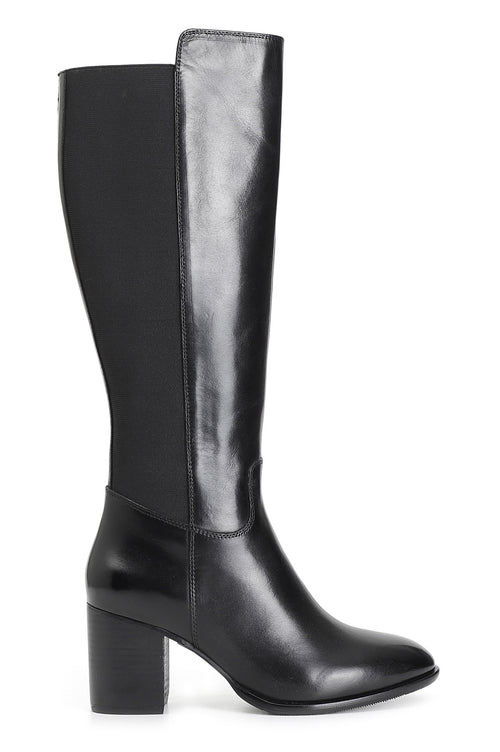 STIVALE IN PELLE CON ELASTICO