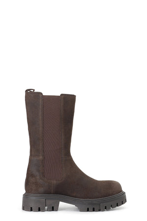 STIVALETTO IN PELLE SCAMOSCIATA CON ELASTICO