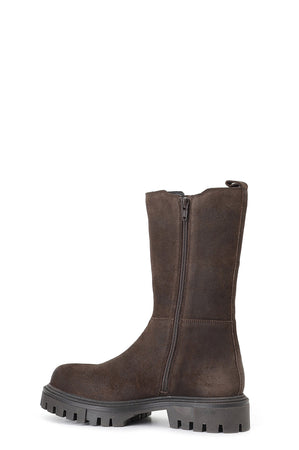 STIVALETTO IN PELLE SCAMOSCIATA CON ELASTICO