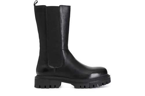 STIVALETTO 3/4 IN PELLE CON ELASTICO