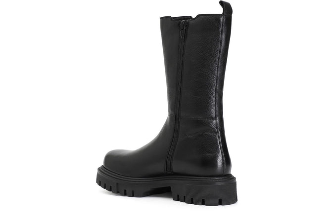 STIVALETTO 3/4 IN PELLE CON ELASTICO